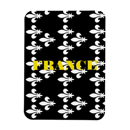 Medieval France Heraldic Print Monochromatic Art マグネット (縦)