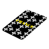 Medieval France Heraldic Print Monochromatic Art マグネット (左側)