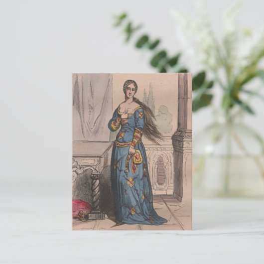 Medieval French Costume Under Charles VI  ポストカード (スタンド正面)