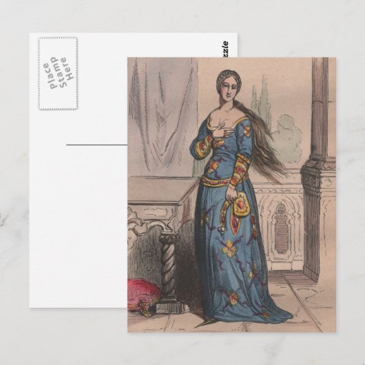 Medieval French Costume Under Charles VI  ポストカード (正面/裏面)