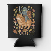 Medieval Frog on Orange Cat Goblincore Weird Stuff 缶クーラー (正面)
