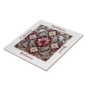 Medieval Garnet Crest Birthstone タイル (側面)