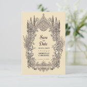 Medieval Gothic Dragon Griffin old paper セーブザデート (スタンド正面)