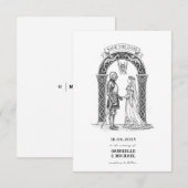 Medieval Gothic Knight Bride Groom Arch  セーブザデート (正面/裏面)