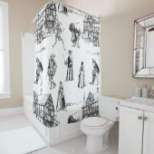 medieval gothic plague doctor skeleton toile シャワーカーテン (インサイチュ)