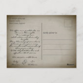 Medieval Gray Scroll Wax Seal Wedding Thank You ポストカード (裏面)