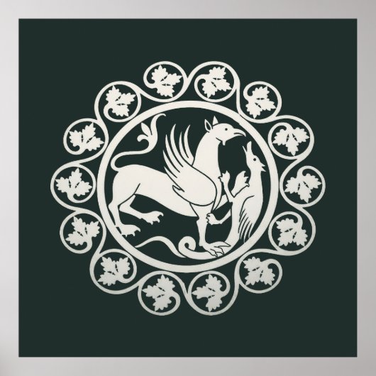  Medieval Griffin Combat Medallion ポスター (正面)