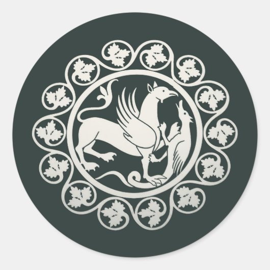 Medieval Griffin Combat Medallion ラウンドシール (正面)
