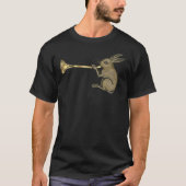 Medieval Illuminated Manuscript Trumpeting Rabbit Tシャツ (正面)