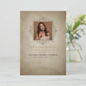 Medieval-Inspired Elegant 1-Photo Memorial 招待状 (スタンド正面)