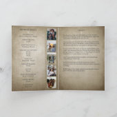 Medieval‑Inspired Shield 5 Photo Collage Funeral 招待状 (内部)