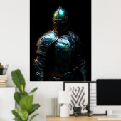 Medieval Knight Armor, Abstract Colors ポスター (ホームオフィス)