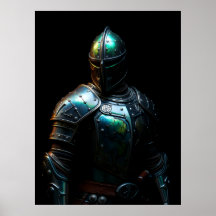 Medieval Knight Armor, Abstract Colors