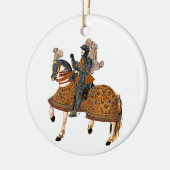 Medieval Knight in Armor on horse back セラミックオーナメント (左)