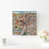 Medieval landmark of Florence in Italy スクエア壁時計 (ホーム)