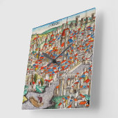 Medieval landmark of Florence in Italy スクエア壁時計 (傾斜)