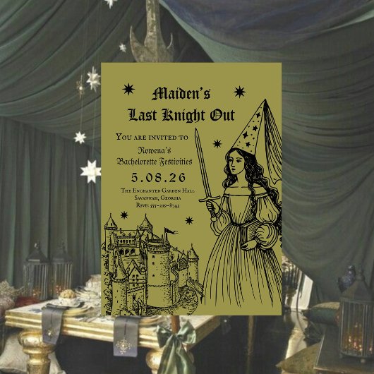 Medieval “Last Knight Out” Bachelorette 招待状