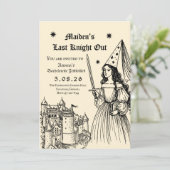 Medieval “Last Knight Out” Bachelorette 招待状 (スタンド正面)