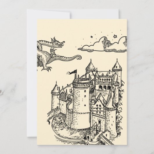 Medieval “Last Knight Out” Bachelorette 招待状 (裏面)