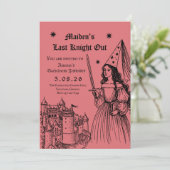 Medieval “Last Knight Out” Bachelorette 招待状 (スタンド正面)