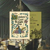 Medieval “Last Knight Out” Bachelorette Invitation 招待状