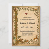 Medieval Manuscript Engagement Party 招待状 (裏面)