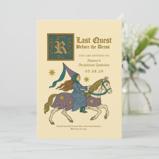 Medieval Princess “Last Quest Bachelorette 招待状 (スタンド正面)