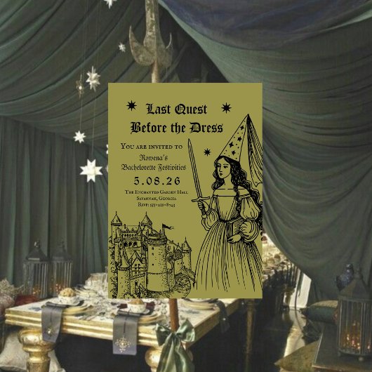 Medieval Princess Last Quest Bachelorette 招待状