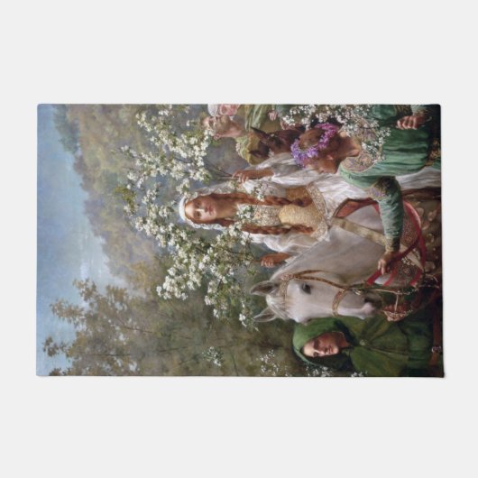Medieval Queen Guinevere (by John Collier) ドアマット (正面)