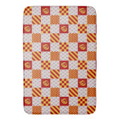 Medieval Red Yellow Vair Ermine Heraldic バスマット (正面縦)