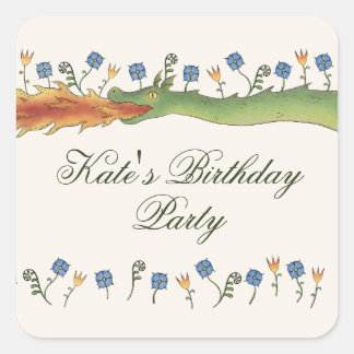 Medieval Ren Faire dragon スクエアシール