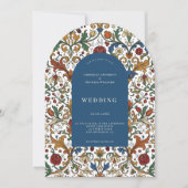 Medieval Renaissance Arch Floral Pattern Wedding  招待状 (正面)