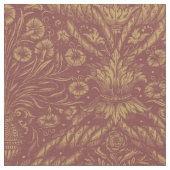 Medieval Renaissance Era Flower Vase Pattern ファブリック (クローズアップ)