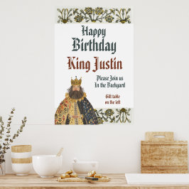 Medieval Renaissance King Birthday  ポスター