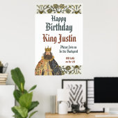 Medieval Renaissance King Birthday ポスター (ホームオフィス)