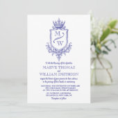 Medieval Royal Crest Monogram Wedding Invitation (スタンド正面)