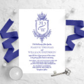 Medieval Royal Crest Monogram Wedding Invitation