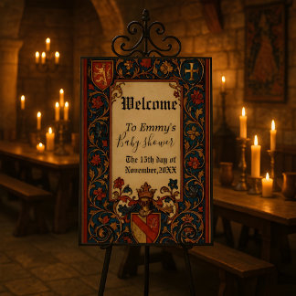 Medieval Style Customizable Welcome Sign ポスター