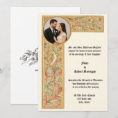 Medieval Style Photo Wedding 招待状 (正面/裏面)