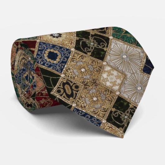 Medieval Tapestry Patchwork ネクタイ (ロール)