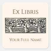 Medieval Trees Ex Libris Bookplate, Book Labels スクエアシール (正面)