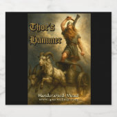 Medieval Viking God Thor Template ビールラベル (シングルラベル)