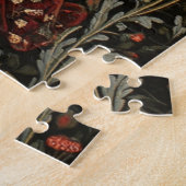 Medieval Vintage Maiden Art Nouveau Floral ジグソーパズル (側面)