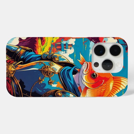 "Medieval Warrior Fish – Fantasy Battle Art" Case-Mate iPhoneケース (裏面 (横))