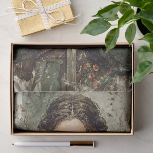 Medieval Warrior Woman Fantasy Decoupage Paper 薄葉紙 (ギフト)