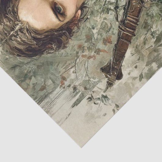 Medieval Warrior Woman Fantasy Decoupage Paper 薄葉紙 (詳細)