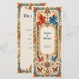 Medieval Wedding, Ancient Manuscript メニュー