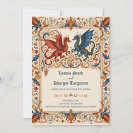 Medieval Wedding Invitation, Ancient Manuscript 招待状