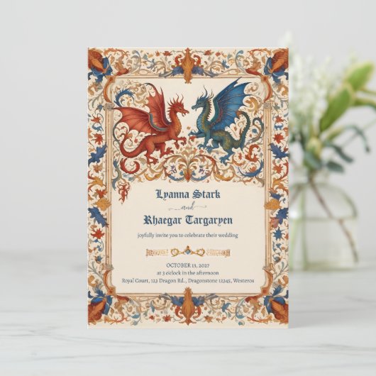 Medieval Wedding Invitation, Ancient Manuscript 招待状 (スタンド正面)