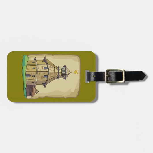 Medieval Wooden Watchtower and Fortress ラゲッジタグ (正面横)